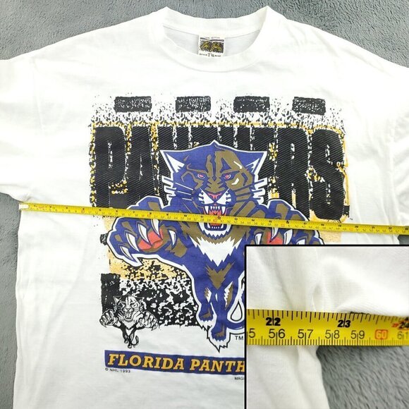 Magic Johnson T's Vintage T-Shirt Florida Panthers 1993 NHL Single Stitch XL - Picture 9 of 15